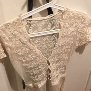 Urban outfitters crochet cream dress size 0